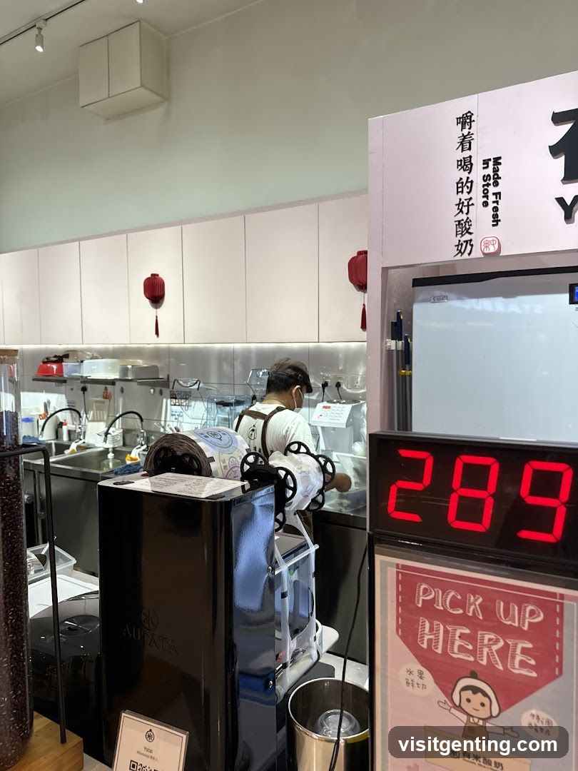 Interior of beverage shop