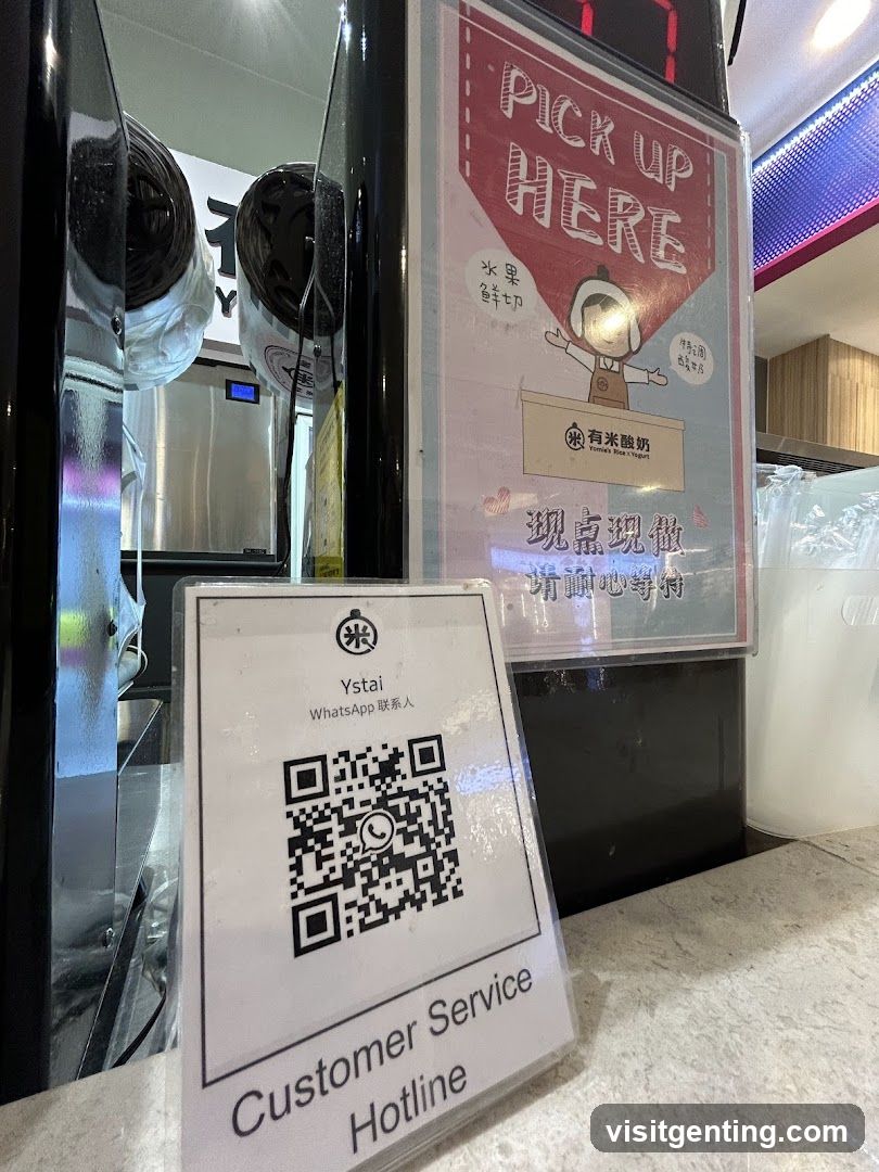 Customer Service QR Code Sign