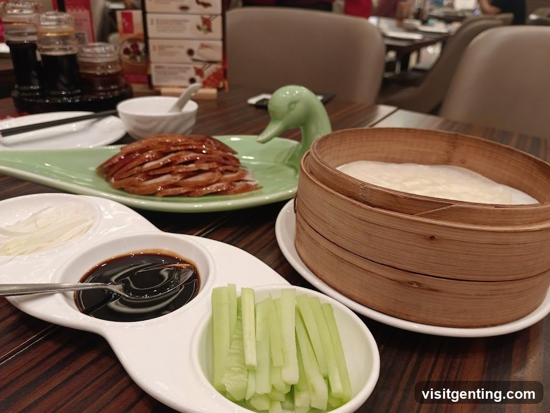 Duck meal at restaurant