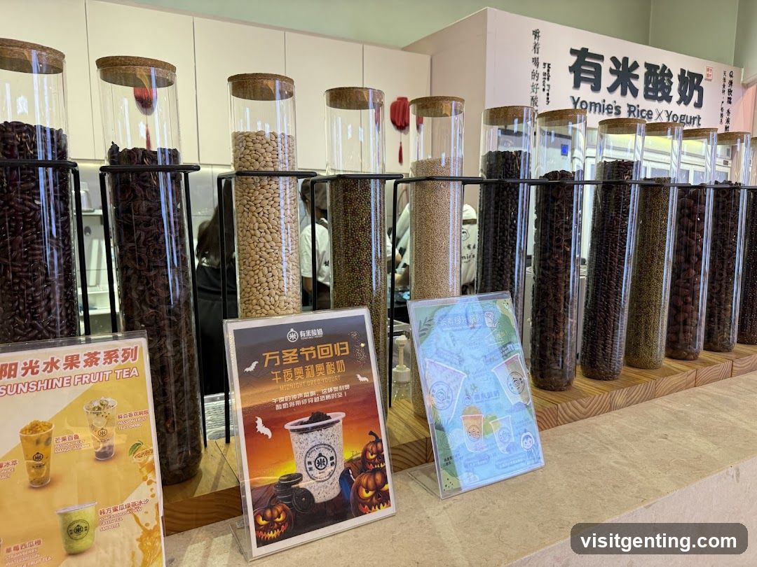Interior display of Yomi's Rice × Yogurt