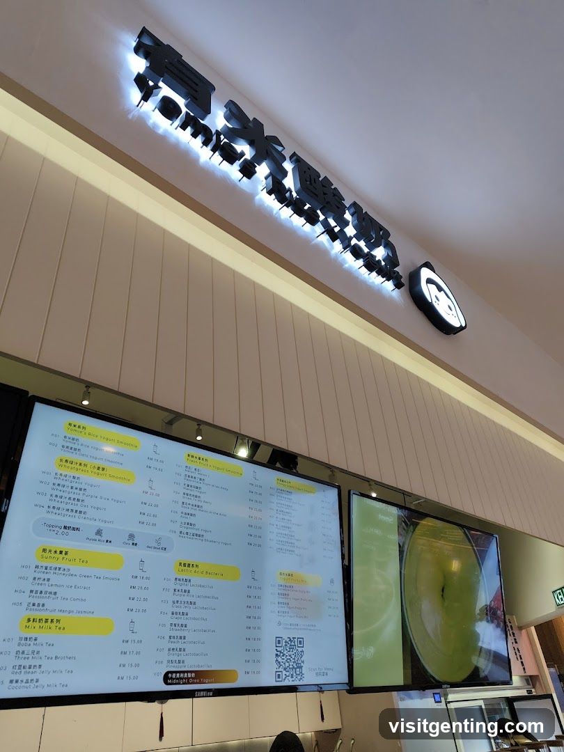Yummy Yogurt Shop Menu Display