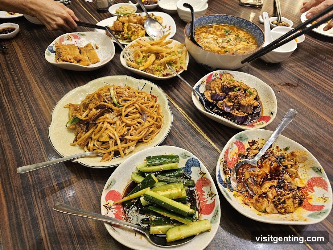 Dining Table with Chinese Cuisine