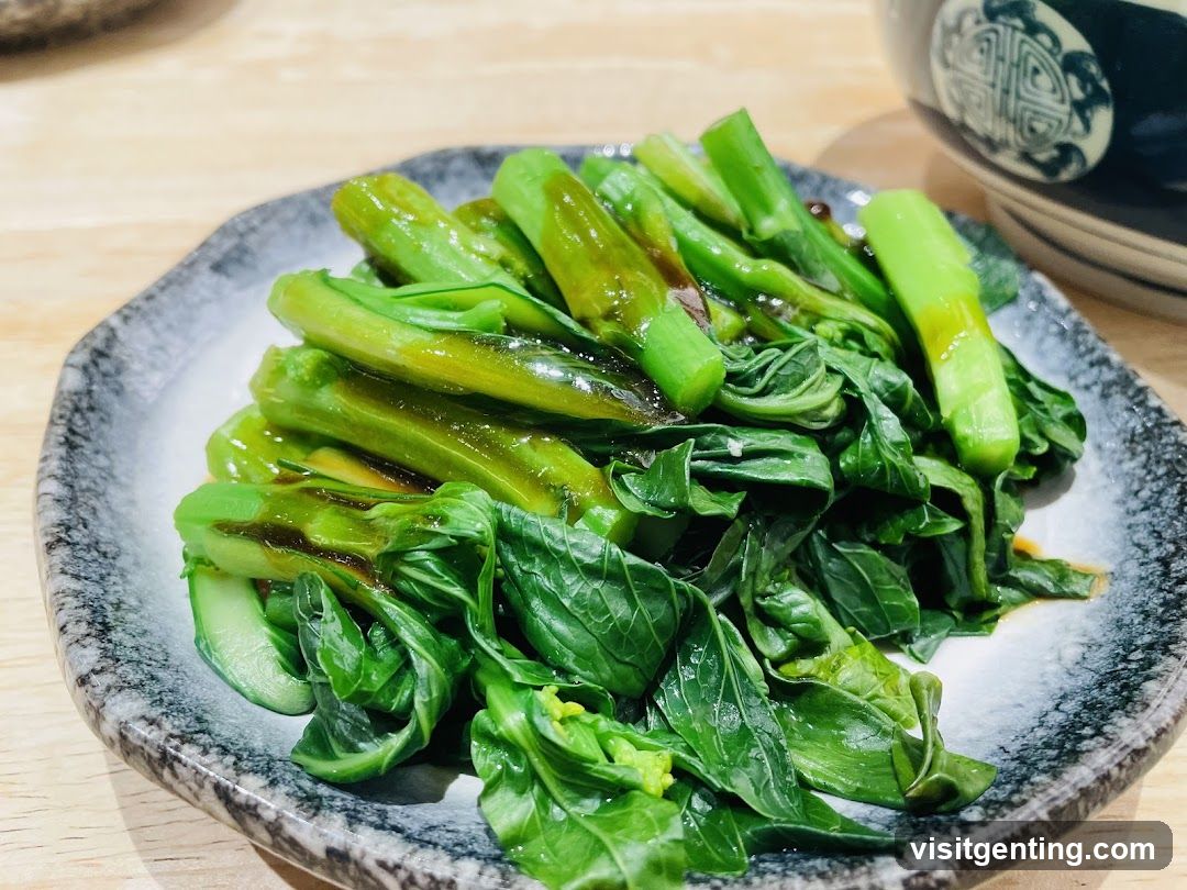 Sautéed Greens on Plate