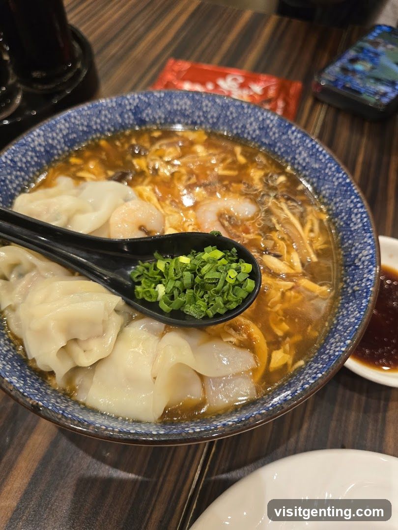 Dumpling Soup with Garnish