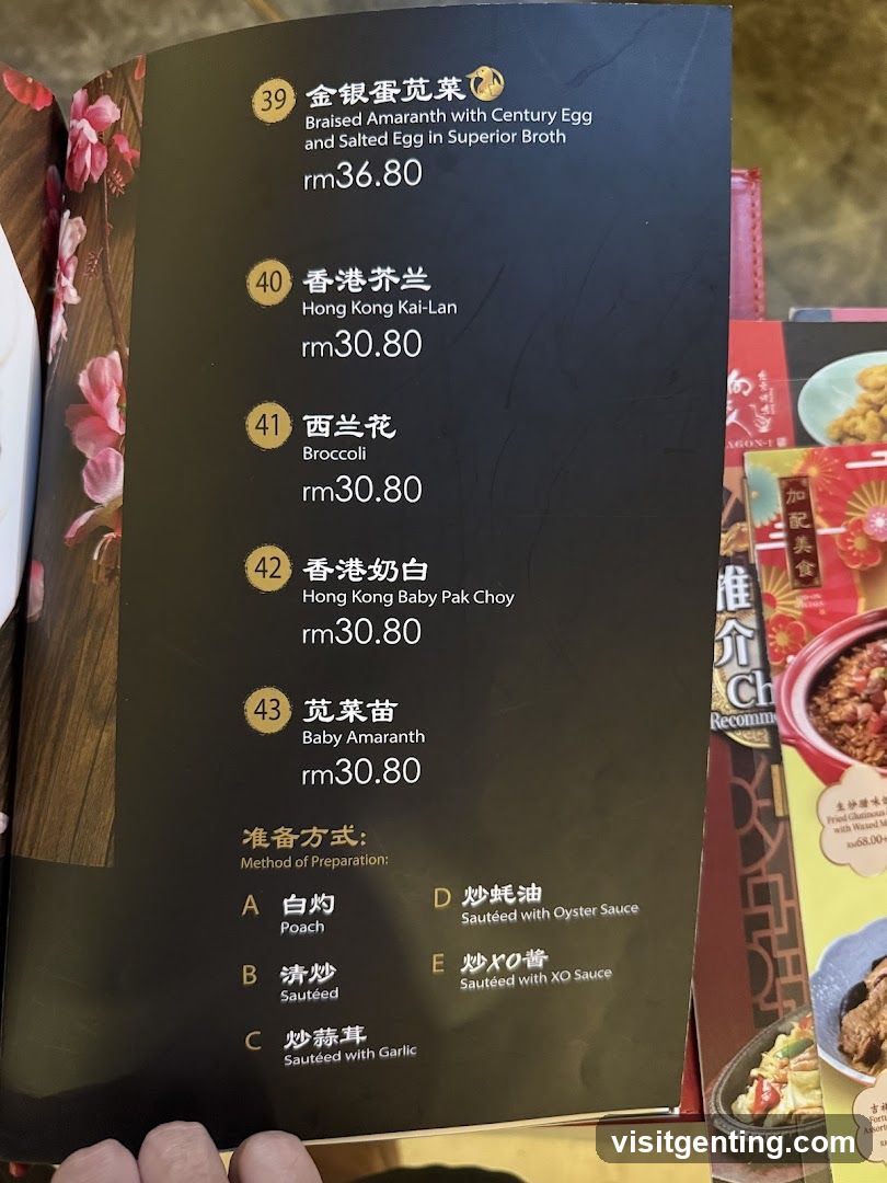 Restaurant Menu Page