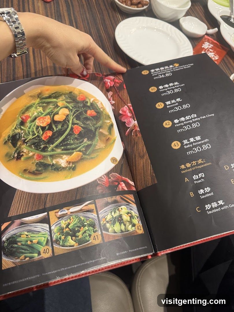Restaurant Menu Page