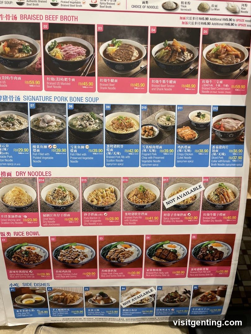 Restaurant Menu Board