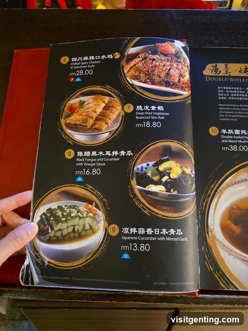 Chinese Restaurant Menu Page