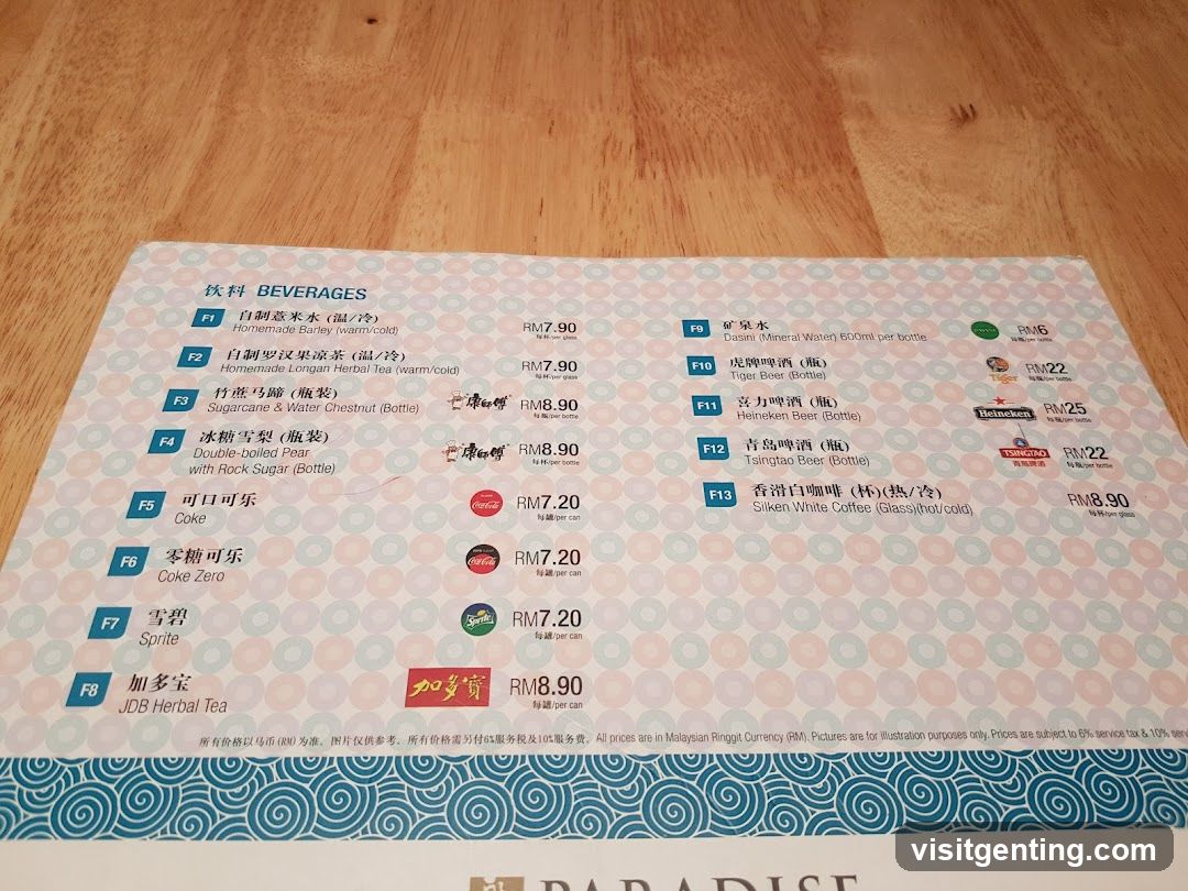 Beverage Menu