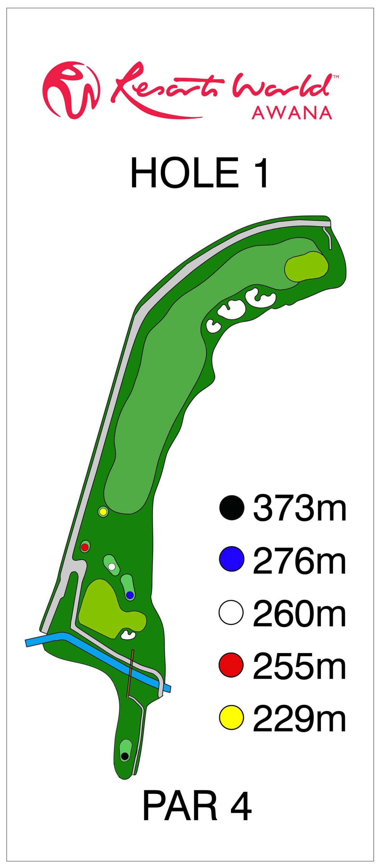 Resorts World Awana Golf Course hole layout at Genting Highlands, redesigned by Parslow and Winter